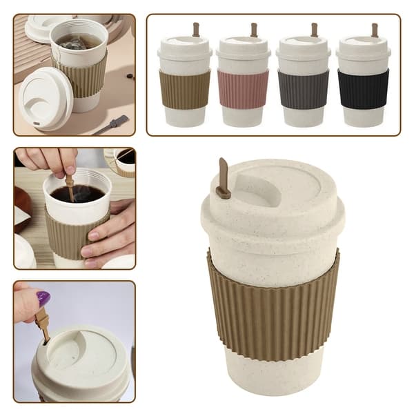 Copo para Café com Tampa e Mexedor - 450ml - Tudo para a sua casa
