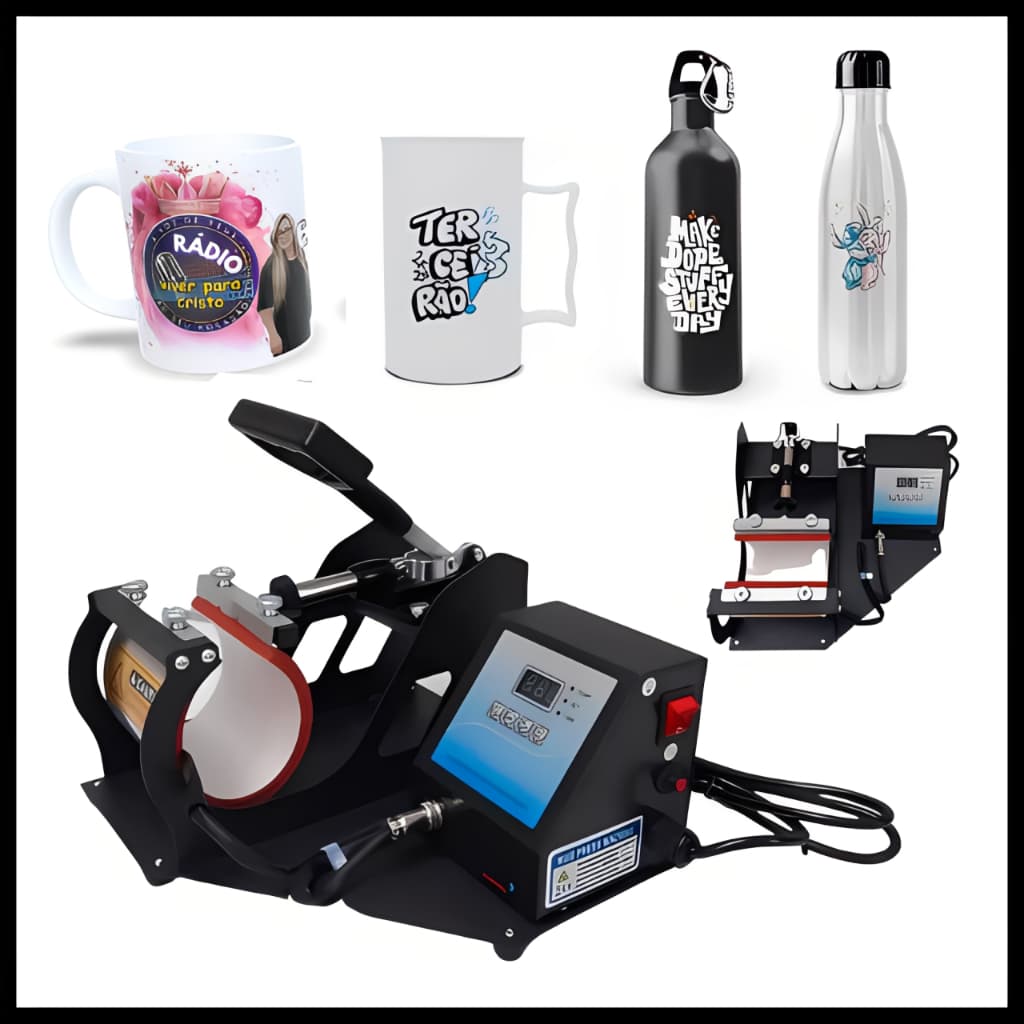 Prensa Térmica Para Canecas Personalizáveis 11oz Sublimação 220V Importway Preta