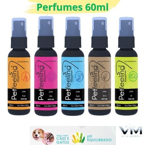 Perfume Cães e Gatos Petfeeling 60ml 1ª Linha