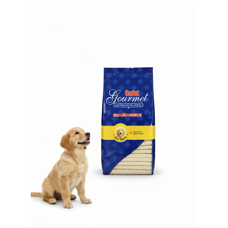Osso Palito Flexível Sabor Leite 1Kg Para Cachorro - Cadet Gourmet Palito Flex Para Cães Natural