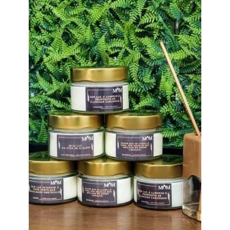 Vela Aromática Perfumada PREMIUM - Cera 100% Vegetal, Natural, Vegana, Decorativa, presente