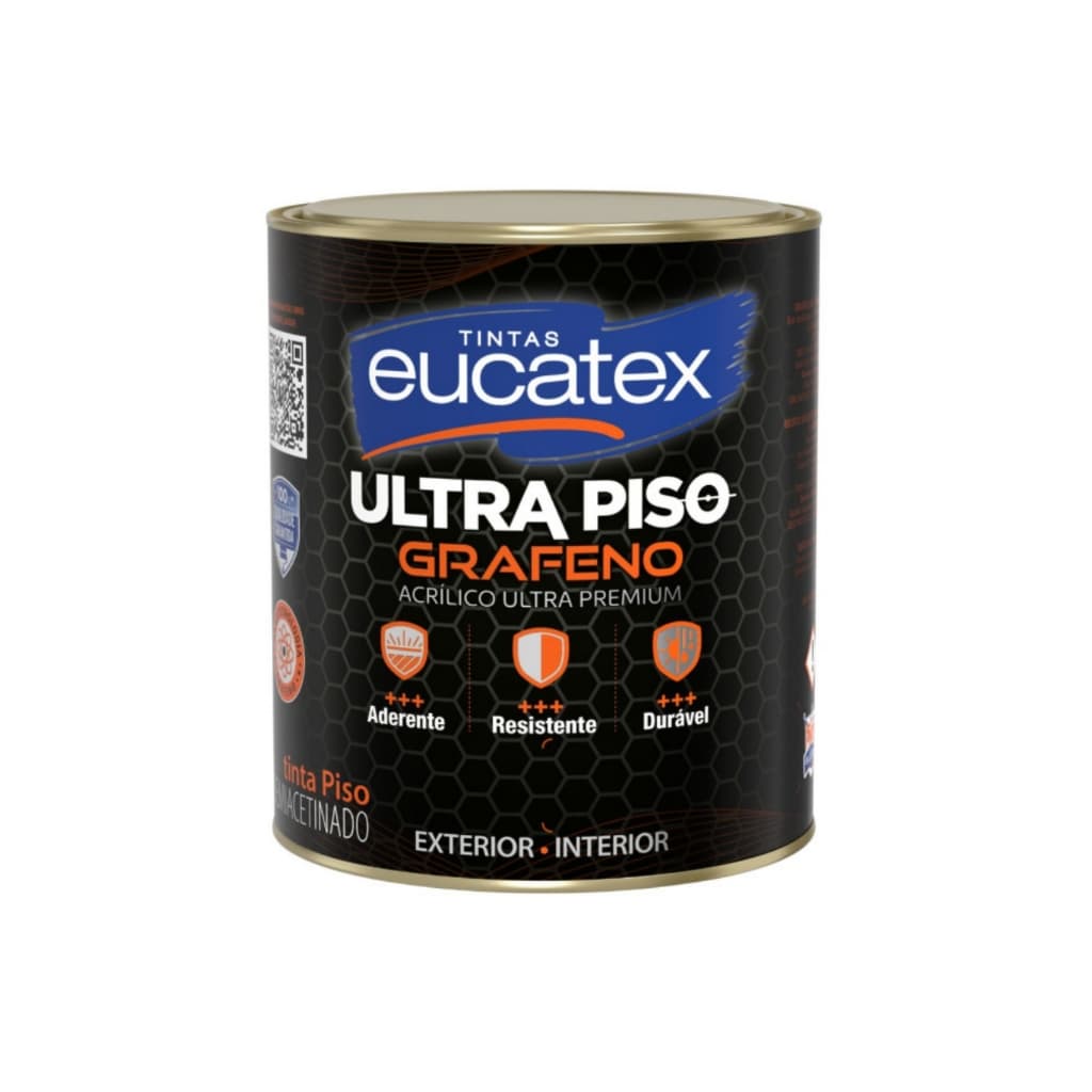 Tinta Ultra Piso Premium Grafeno 900ml Eucatex Durável Resistente Semiacetinado