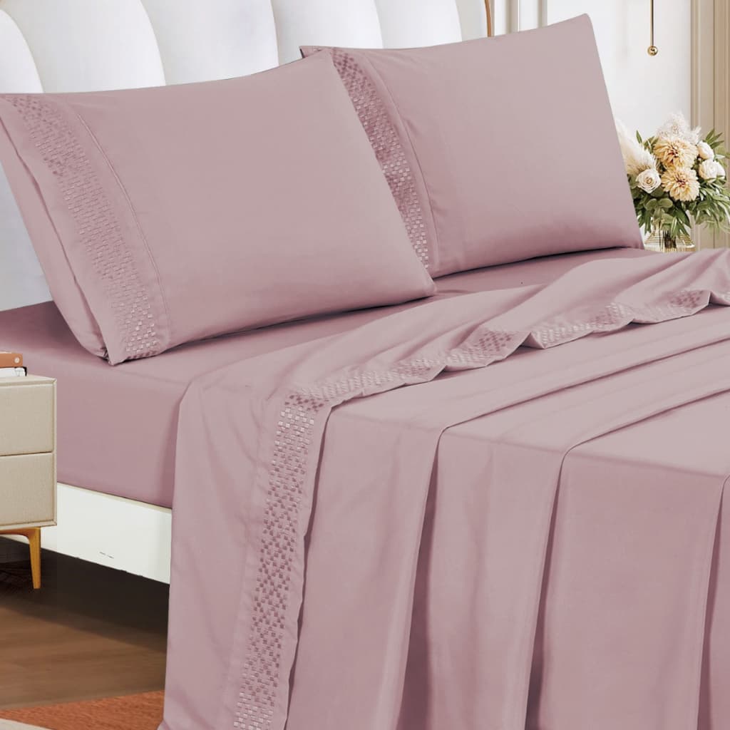 Jogo Cama King Imperiale Algodão 300 Fios Bordado Sofisticado