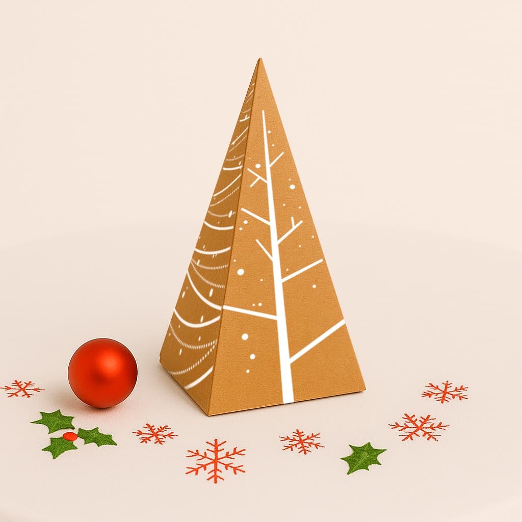 20 Caixas Pinheirinho 8x8x20 Trufas Biscoitos Cone Natalino
