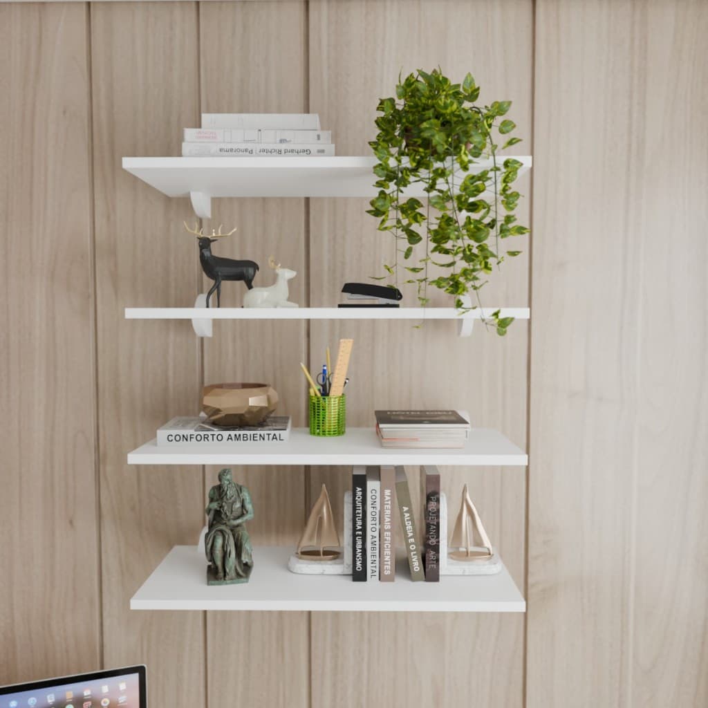 Kit 4 Prateleiras 90x30cm com Suporte ÁGUIA para Office | Organização e Decoração