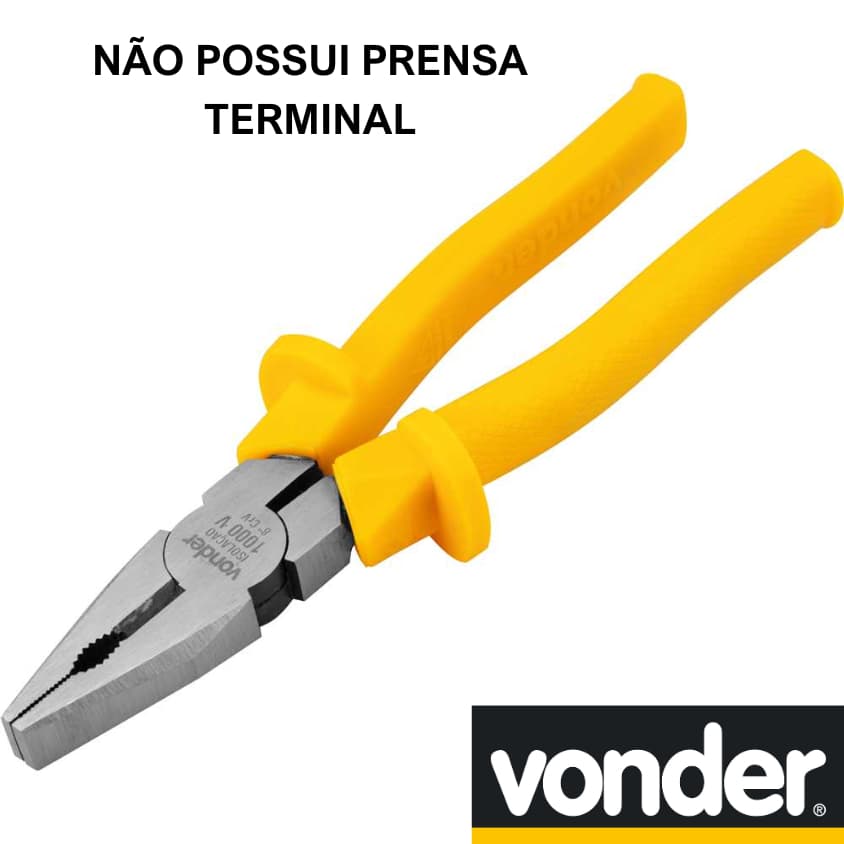 Alicate Universal 8" Vonder Eletrecista Profissional  1.000 V | VONDER