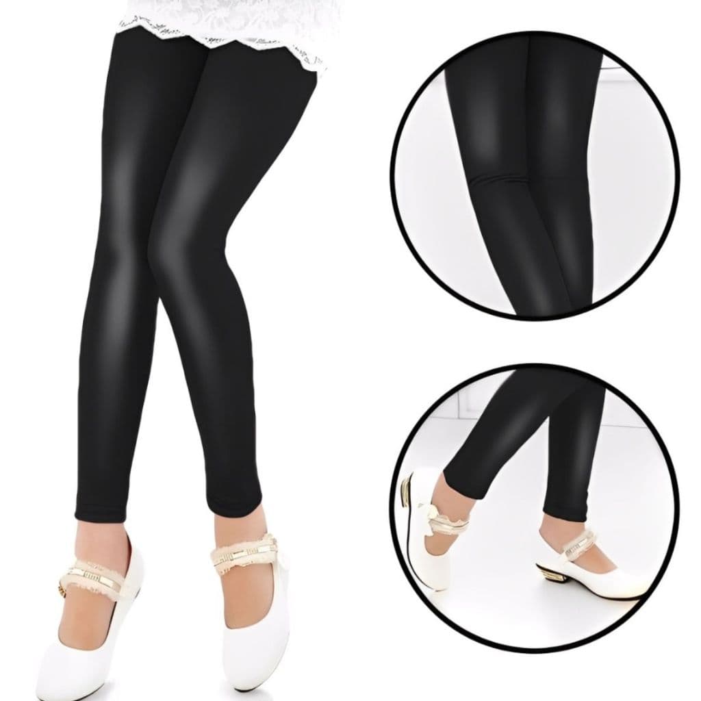 Legging Infantil CIRRE PRETA PREMIUM      Calça Legging Menina Brilhosa      CCKIDS