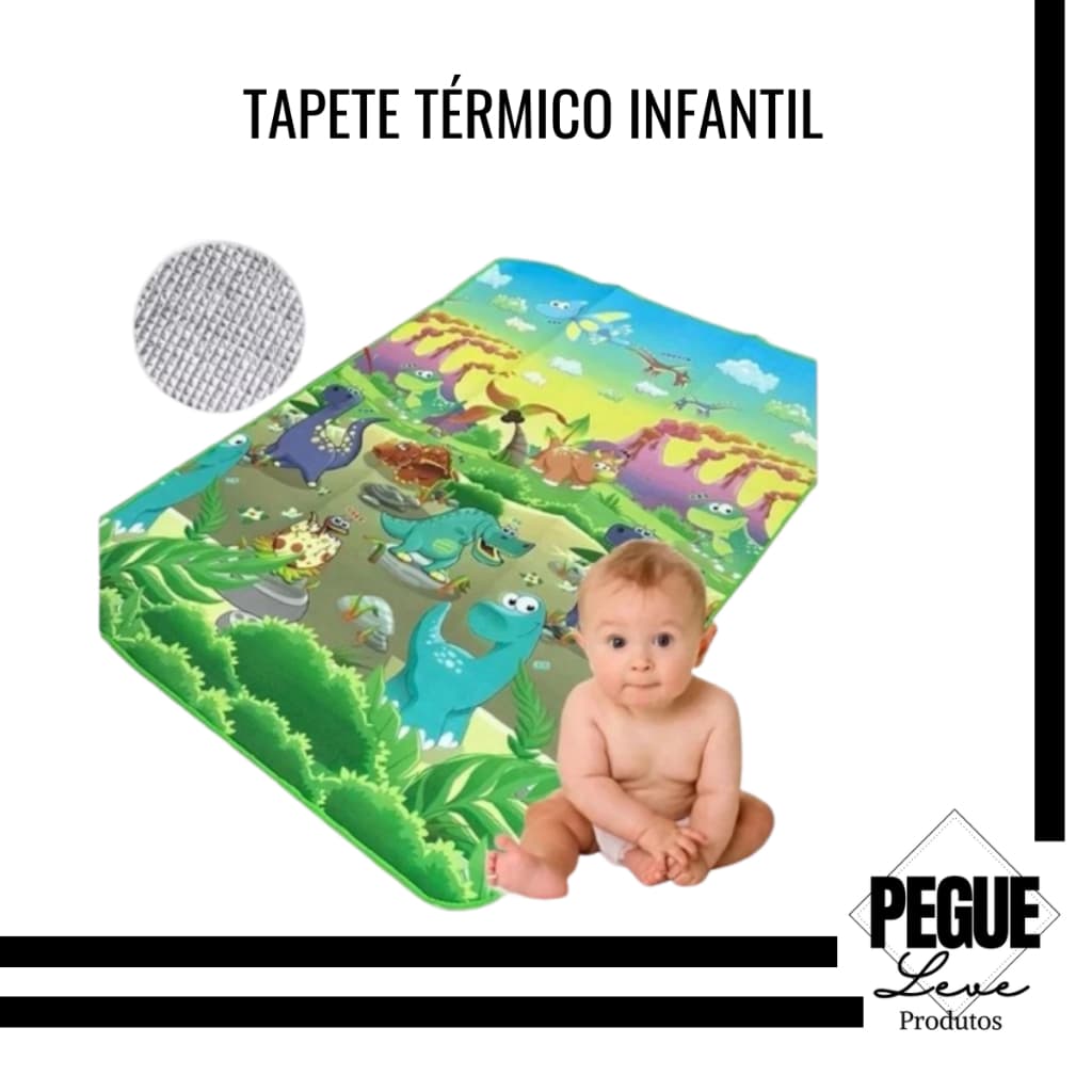 Tapete Térmico Infantil Bebê Estampas Atividades Educativo Tapetinho Lavável 0,90X1,20