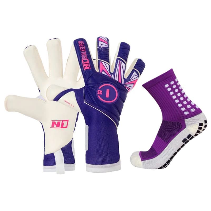 Luva de Goleiro Profissional N1 Sirius 2.0 + Meia Antiderrapante - Envio Mesmo DIA