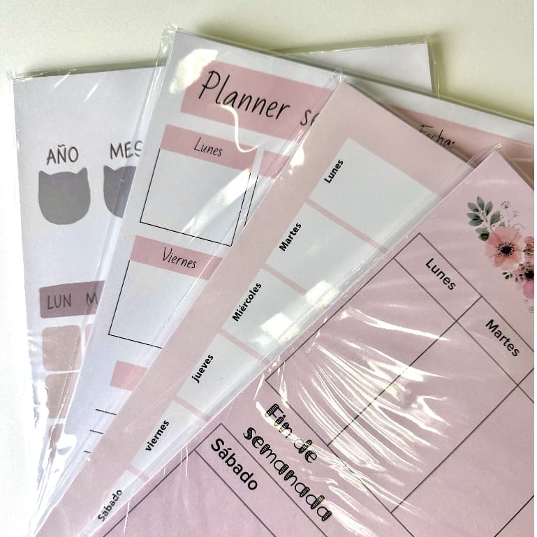 Planner Semanal 2026- 4 Modelos, Bloco de Anotações e Organização