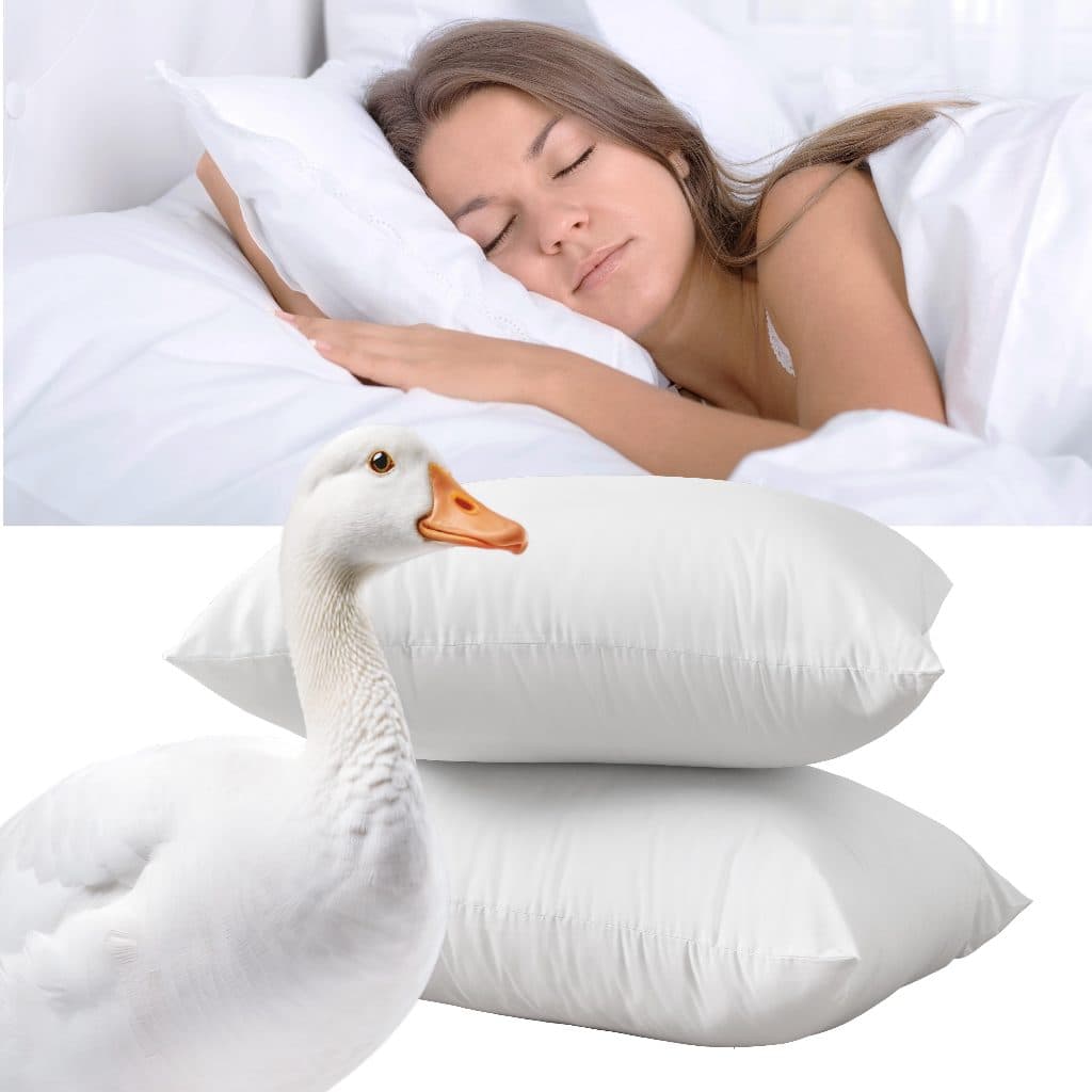 Kit 2 Travesseiros 50x70 Macio Confortável Antialérgico Anatômico Pluma de Ganso