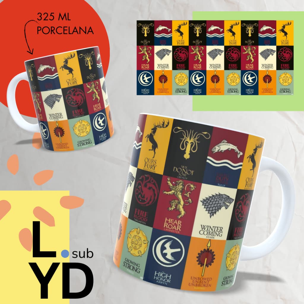 Caneca Personalizada Game Of Thrones Porcelana Serie Xícara Game Of Thrones Porcelana Personalizada