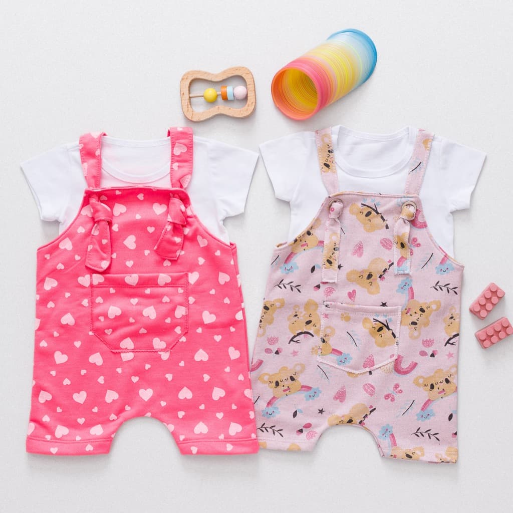 Salopete Jardineira Infantil Bebe Menina