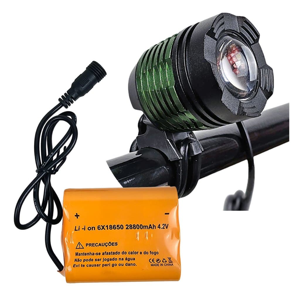 Lanterna Farol de Bike Bateria de alta duração + Sinalizador trazeiro
