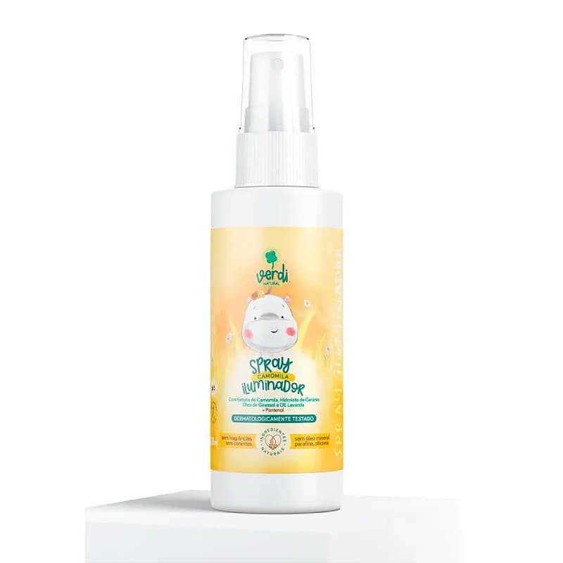 Spray Clareador de Cabelo Infantil Verdi Natural - Iluminador Natural - Camomila e Pantenol