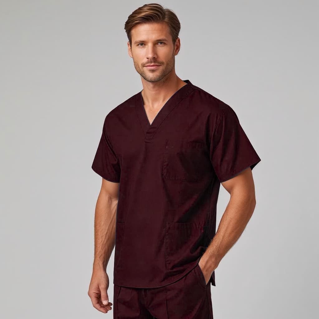 Conjunto Pijama Cirurgico Scrub Masculino Oxford c/ bordado