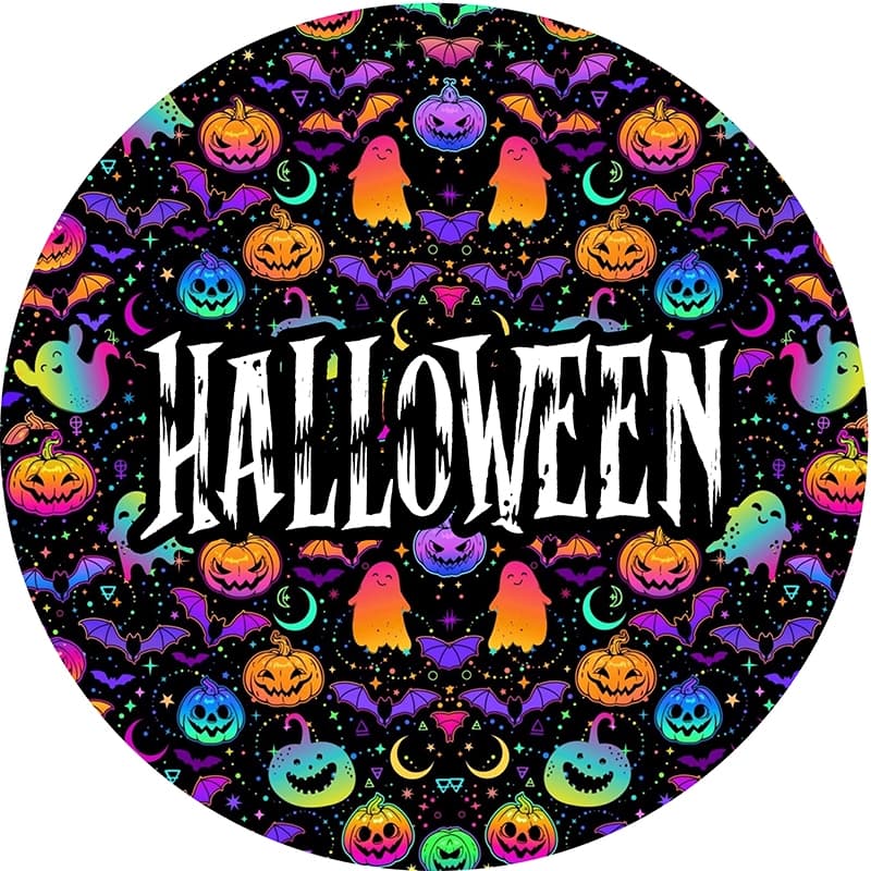 Painel sublimado Redondo - Tema HALLOWEEN - VARIOS OS TAMANHOS - ESTAMPAS VARIADAS