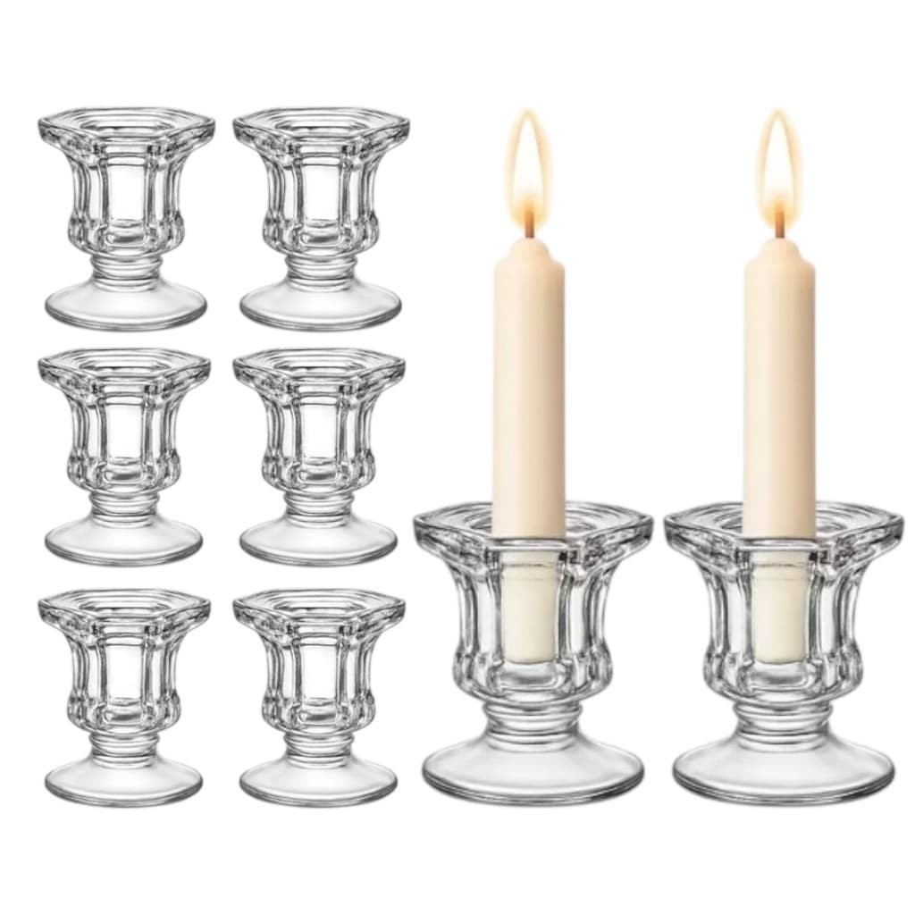 Castiçal Castiçais De Vidro Porta Vela Enfeite Decoração Natal