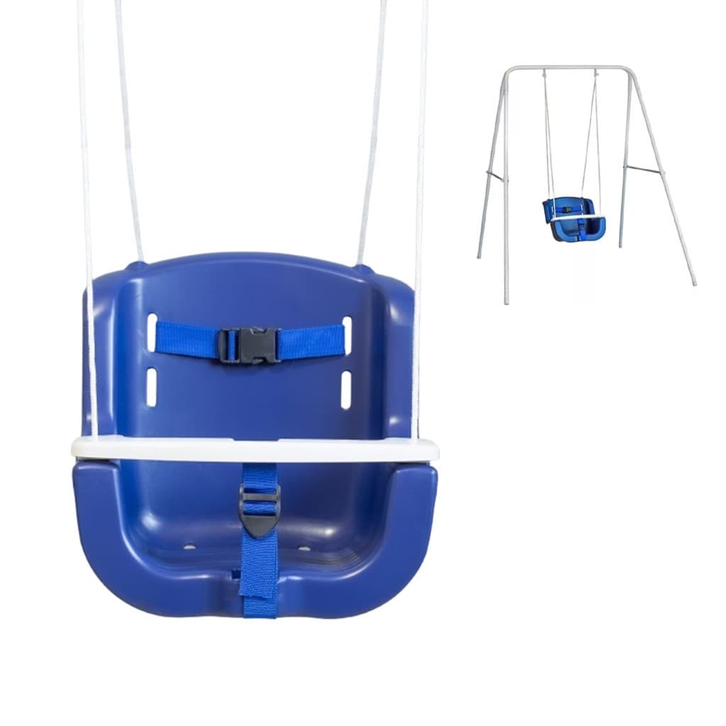 Balanço Infantil Com Suporte Para Apartamentos E Áreas Lazer Fácil instalação Super seguro Azul