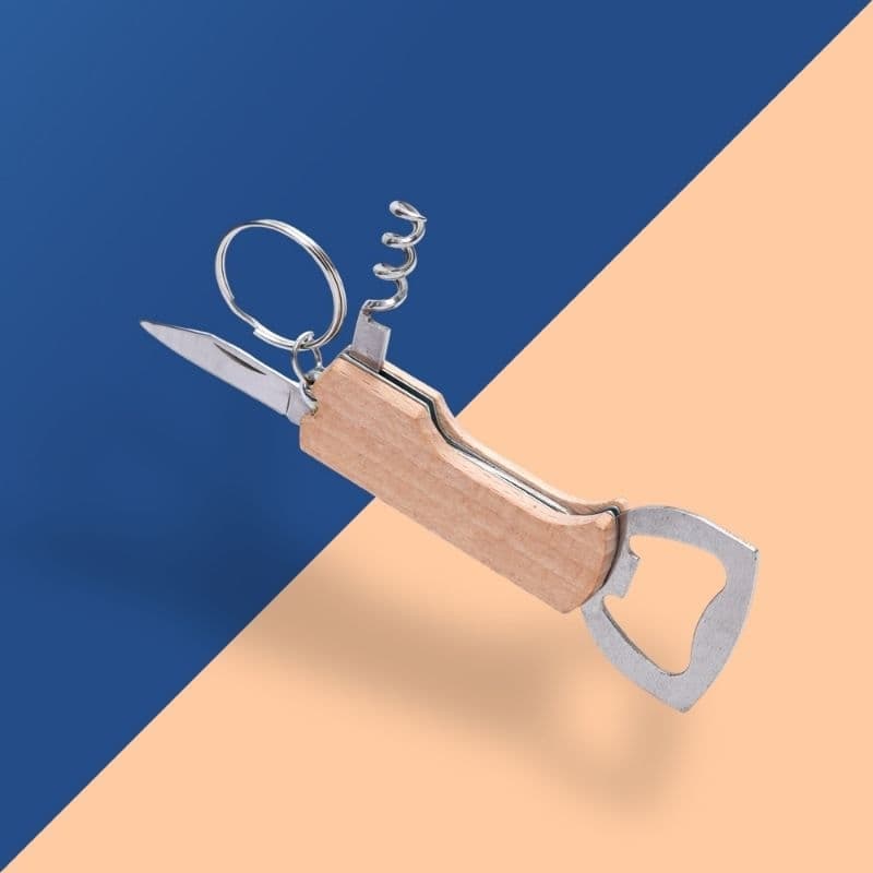 Kit Com 10 Chaveiros Abridores de Garrafas Multifunções
