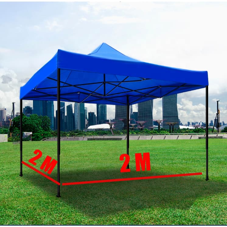 Tenda 2x2 pagoda sanfonada estrutura metalica reforçada feira vermelha azul