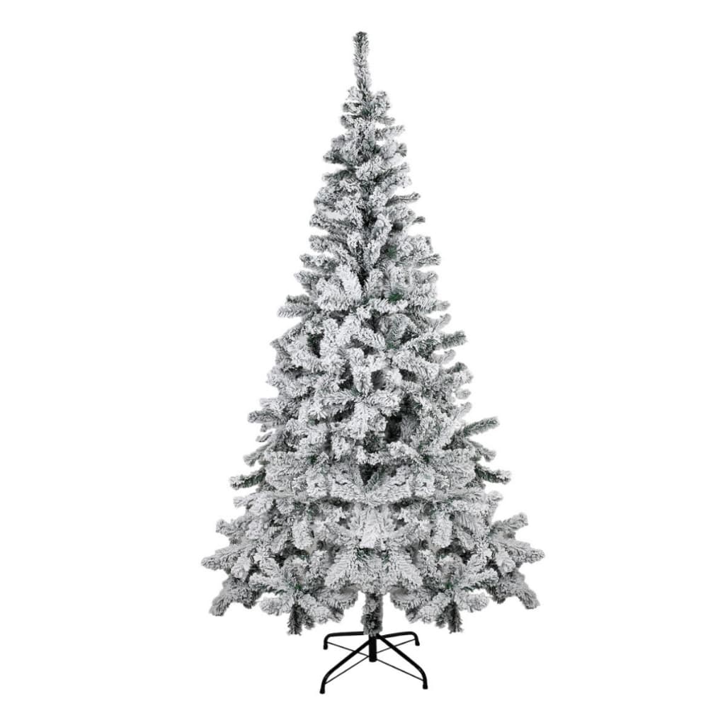 Árvore De Natal 2,10 cm Pinheiro Luxo Nevada 1200 Galhos Cheia Pé de Ferro Resistente Tradicional Super Premium