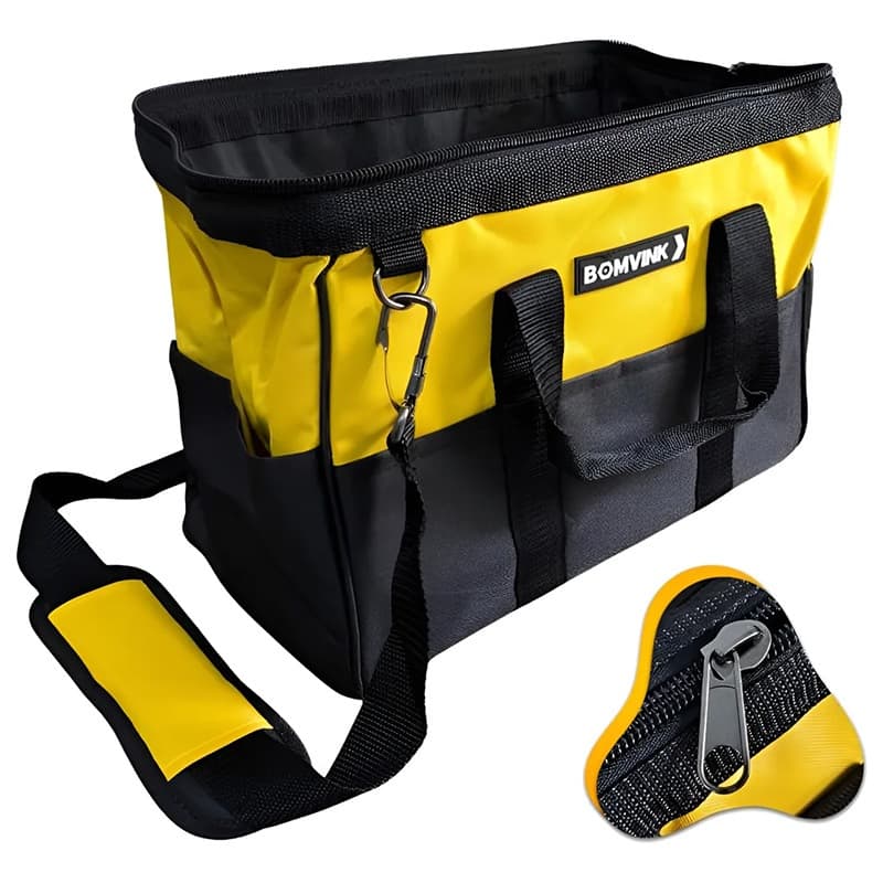 Bolsa de Ferramentas 14 Bolsos, Lona Resistente, Impermeável, Organizador para Eletricista, Técnico e Manutenção