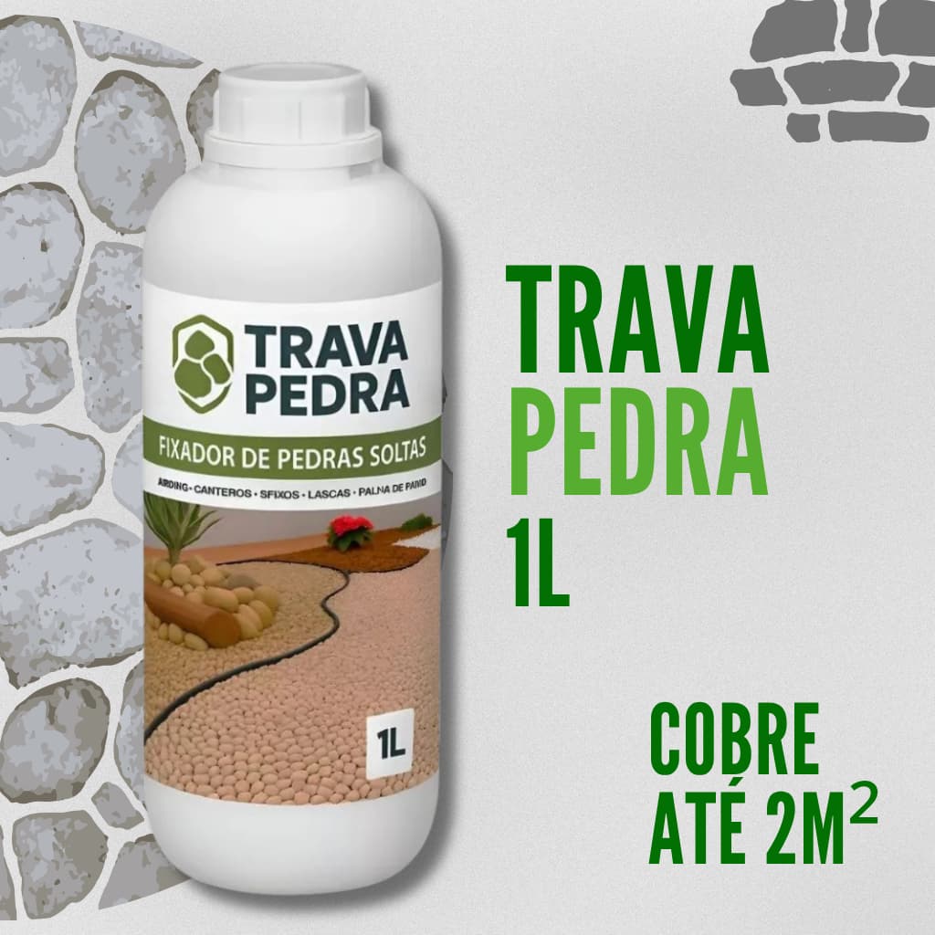 Trava Pedras 1L – Selador para Piso Drenante, Granilha e Seixos