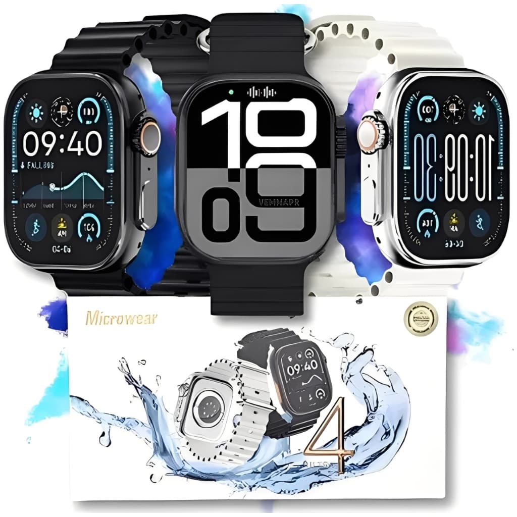 Smartwatch U4 Ultra e U5 Ultra Resistente Dagua Série 10 Lancamento 2025 Original Microwear
