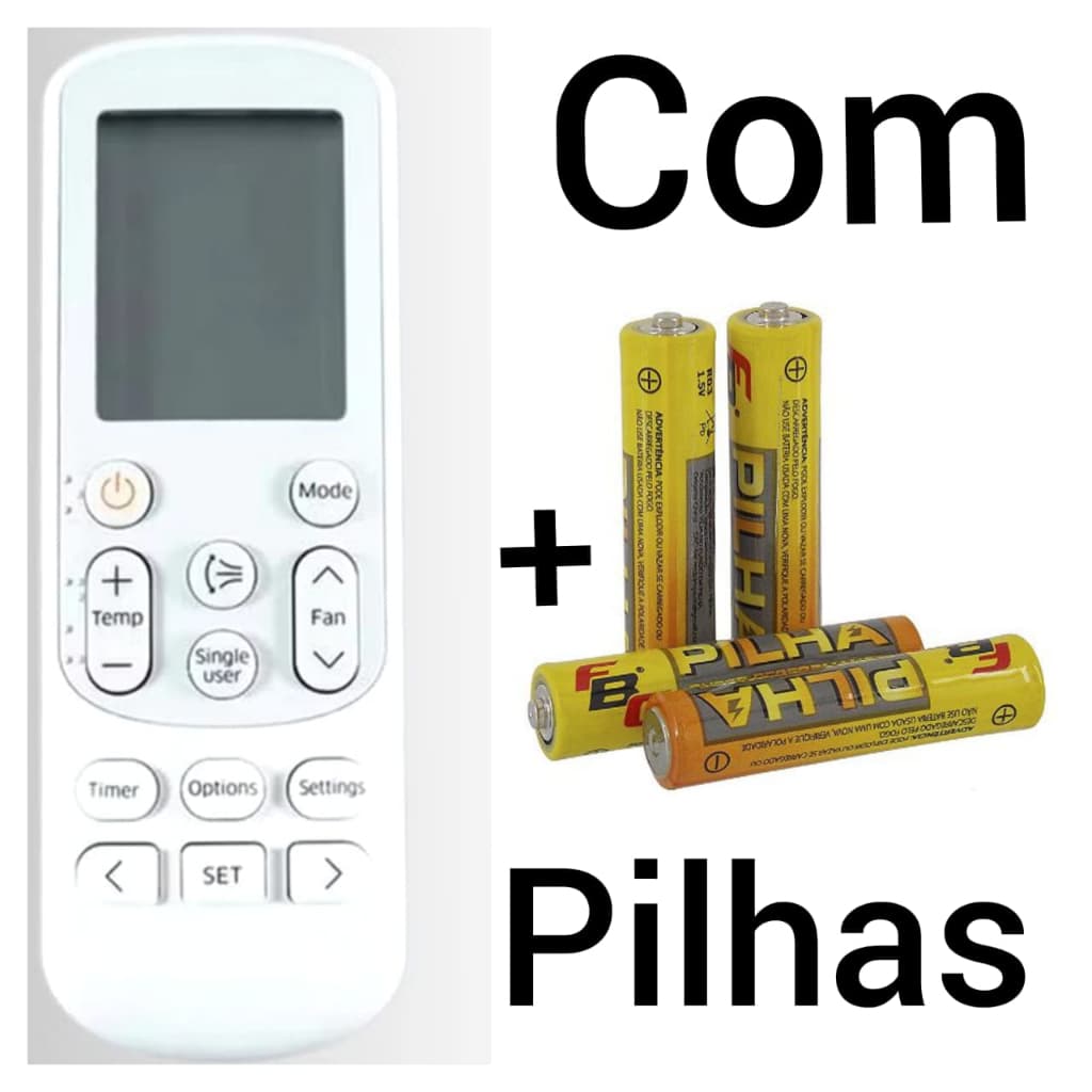 Controle Remoto P Ar Condicionado Samsung Max/Max Plus/Crystal/Wind Free/Vírus Doctor/Inverter 9162