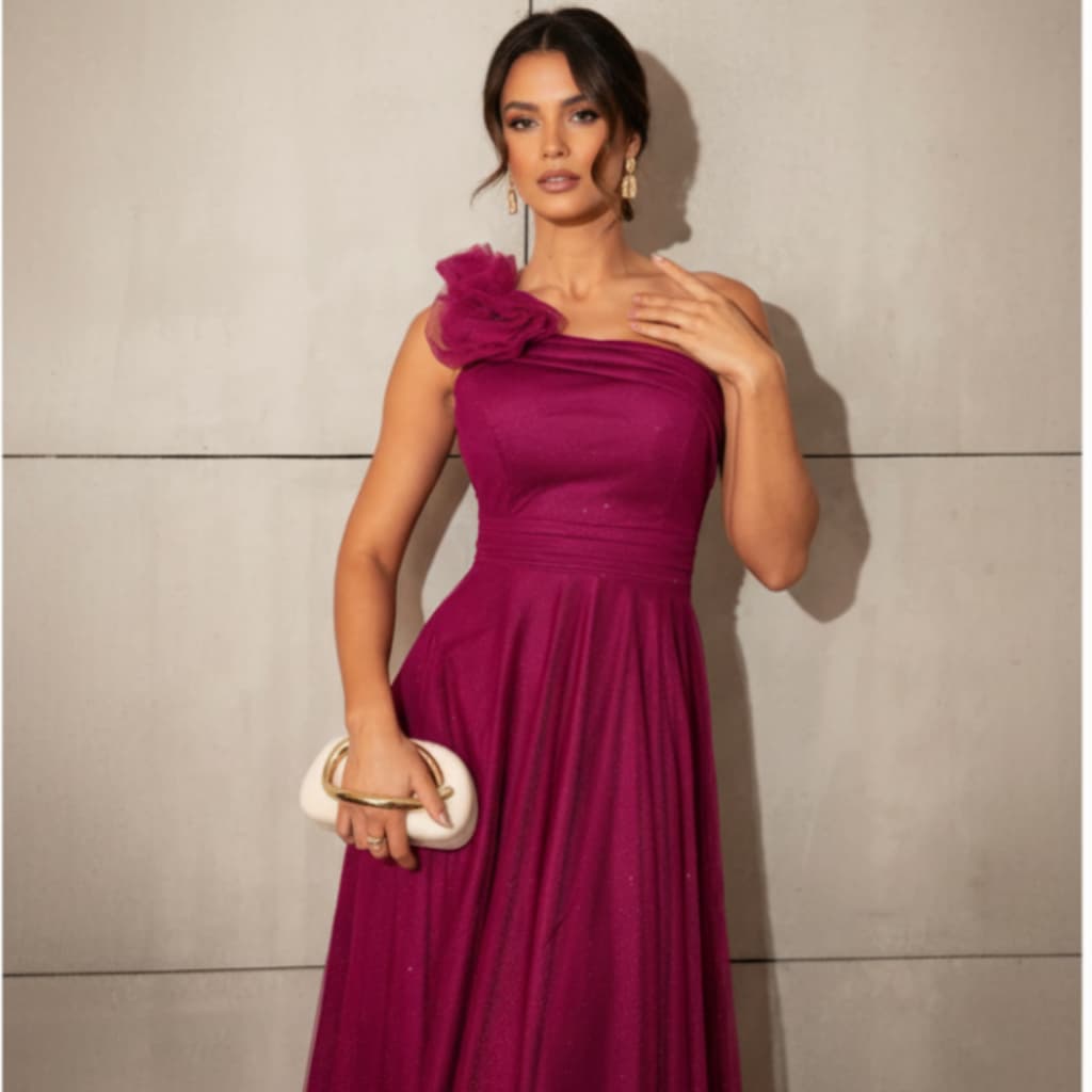 Vestido Feminino De Tule Longo Para Casamento Madrinha Elegante Envio Imediato