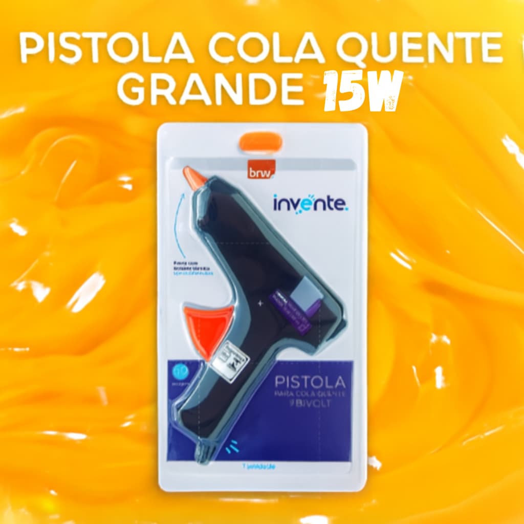 Pistola Cola Quente Grande Bivolt 110/220V Profissional Brw 15W