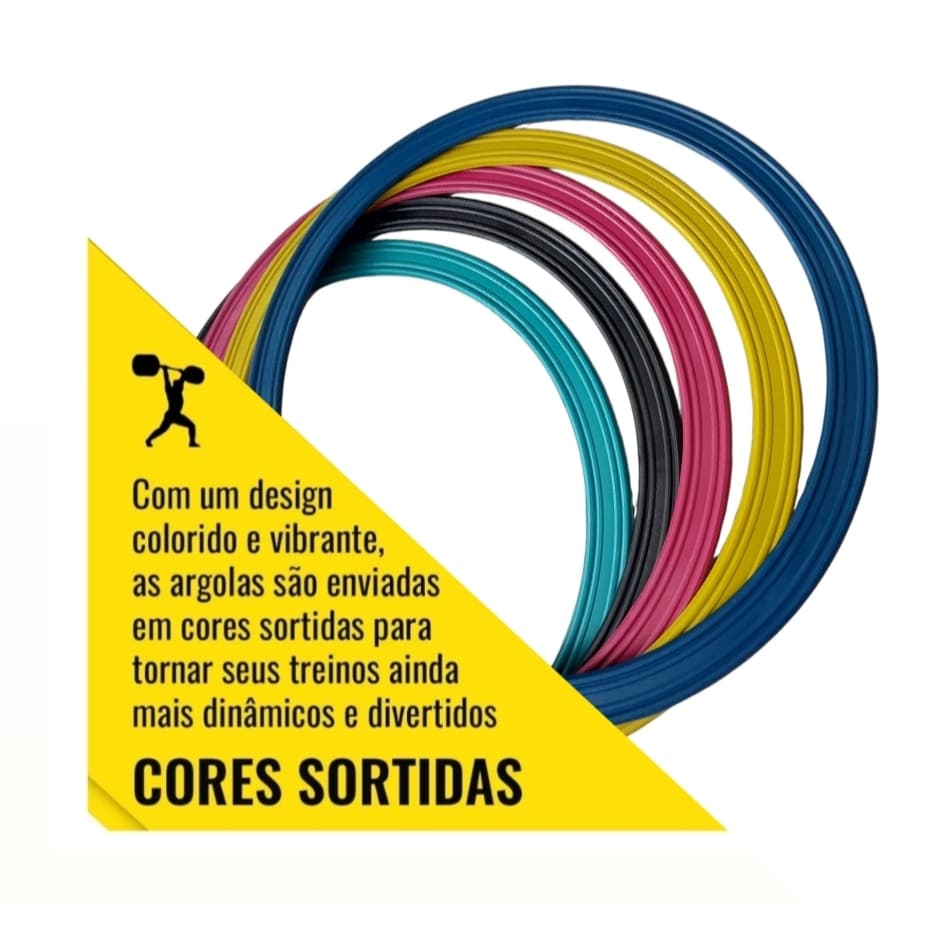 KIT 25 ARGOLAS DE AGILIDADE ARO TREINO CIRCUITO FUNCIONAL ATIVIDADES LÚDICAS COORDENAÇÃO MOTORA