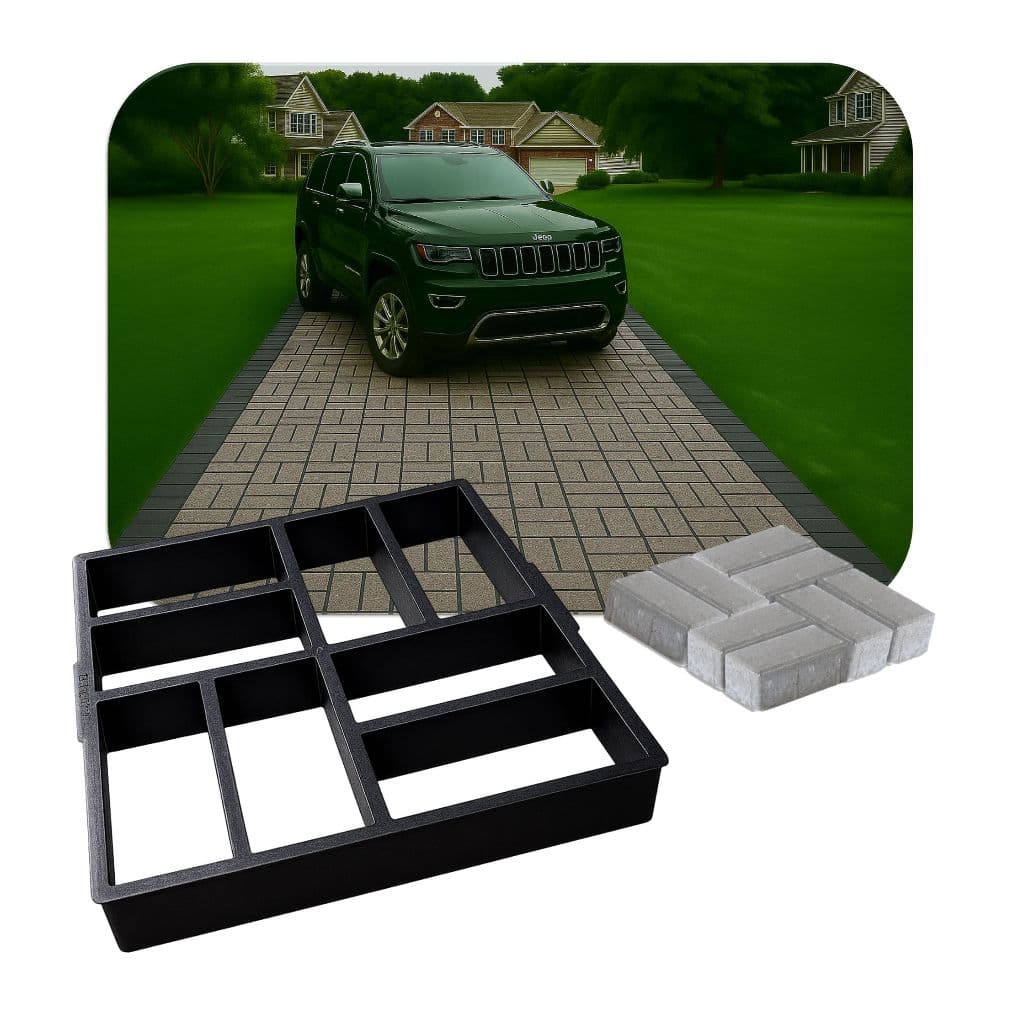 Froma Bloquete Molde Tijolinho Caminho Jardim Concreto Pedras P/ Garagem 6cm - Easy Piso