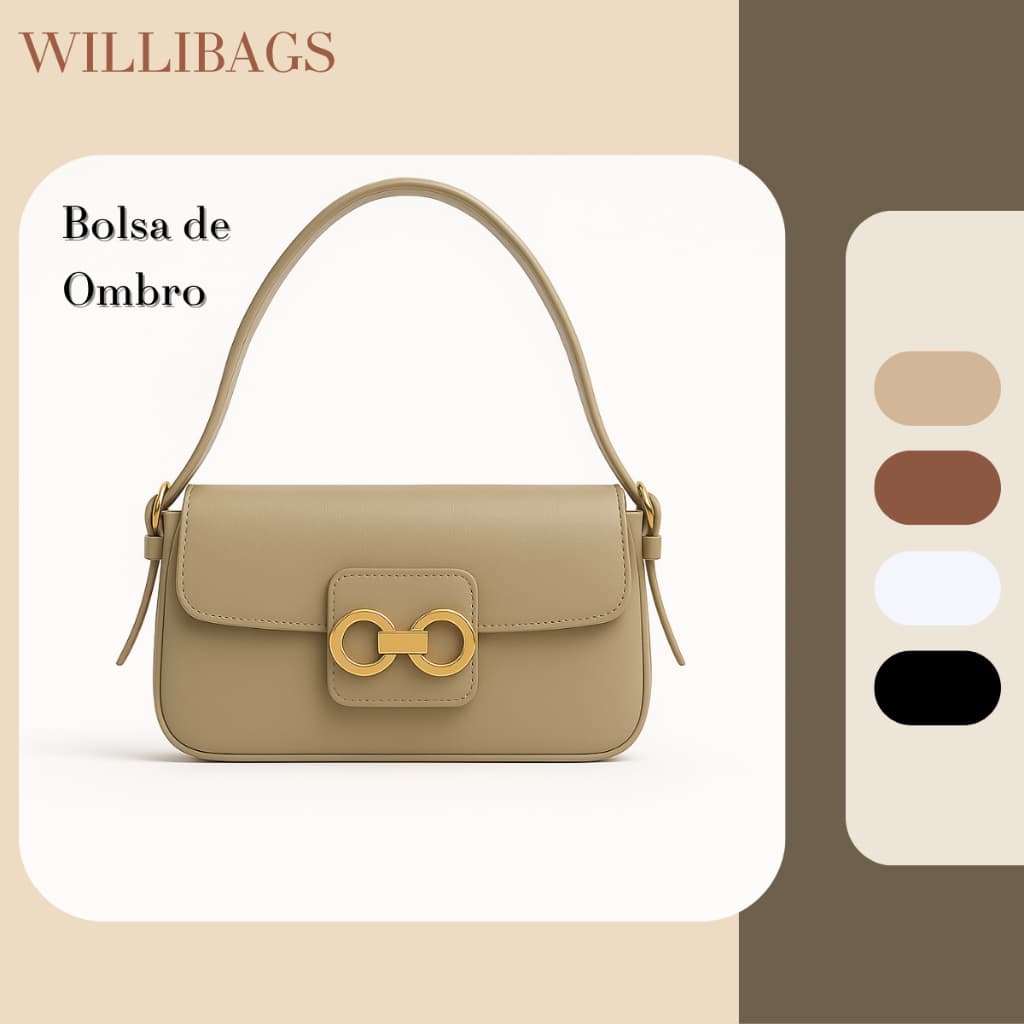 Bolsa Pequena Estilosa De Ombro Versátil Elegante