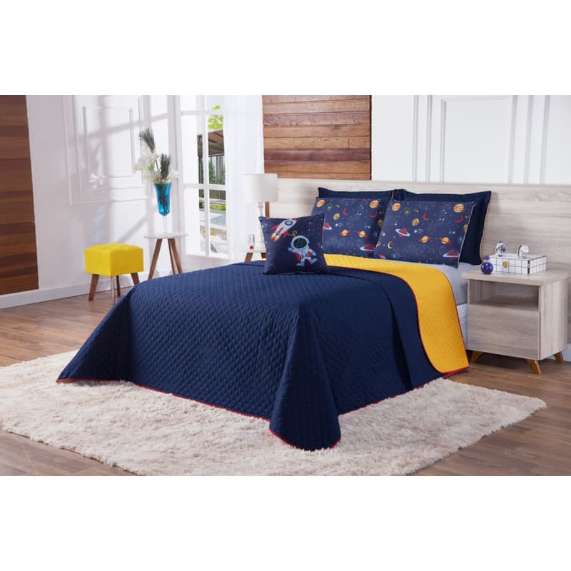 Cobre Leito Queen Size 7 Peças – Dupla Face 2,60m x 2,50m