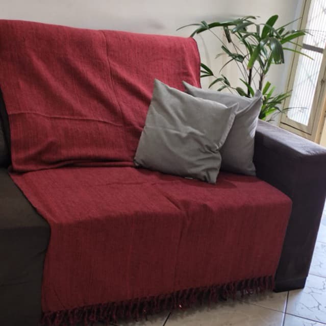 Manta Decorativa Para sofá 1,50x1,30 Produto 100% Algodão, Confortável e De Toque Macio
