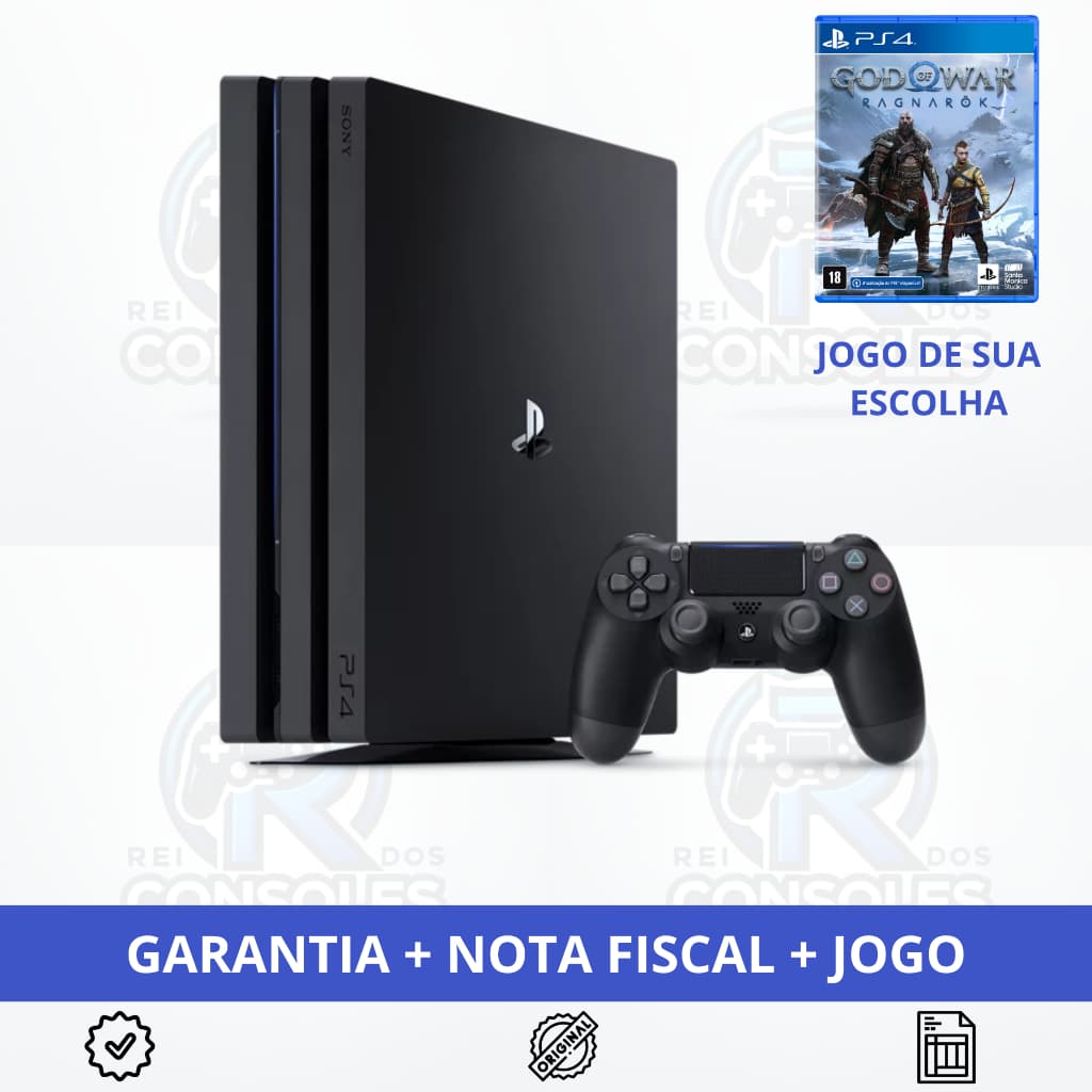 Console Video game Ps4 Pro Playstation 4 PRO 1tb com dois OU um controle + jogo - Semi novo - Oferta