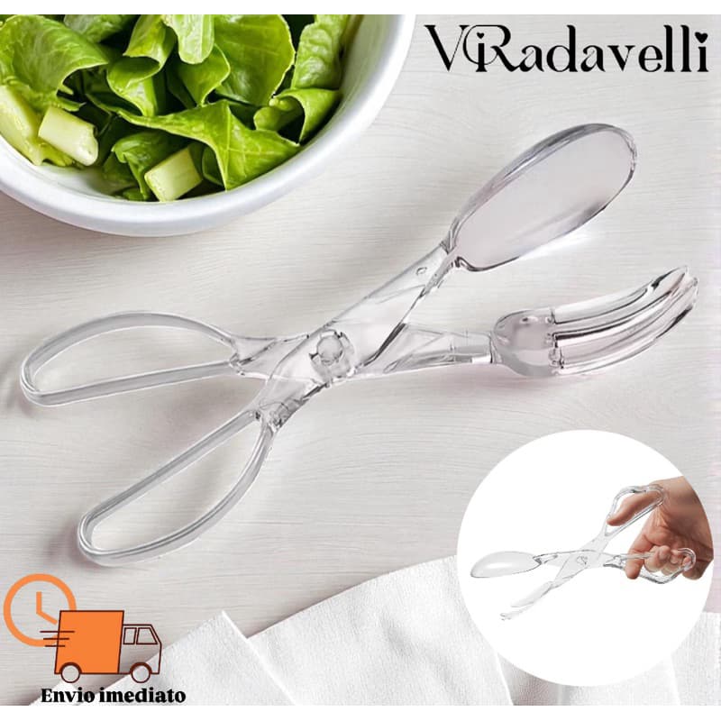 Pinça para Salada e Alimentos em Plástico Resistente – Pegador Multiuso para Cozinha