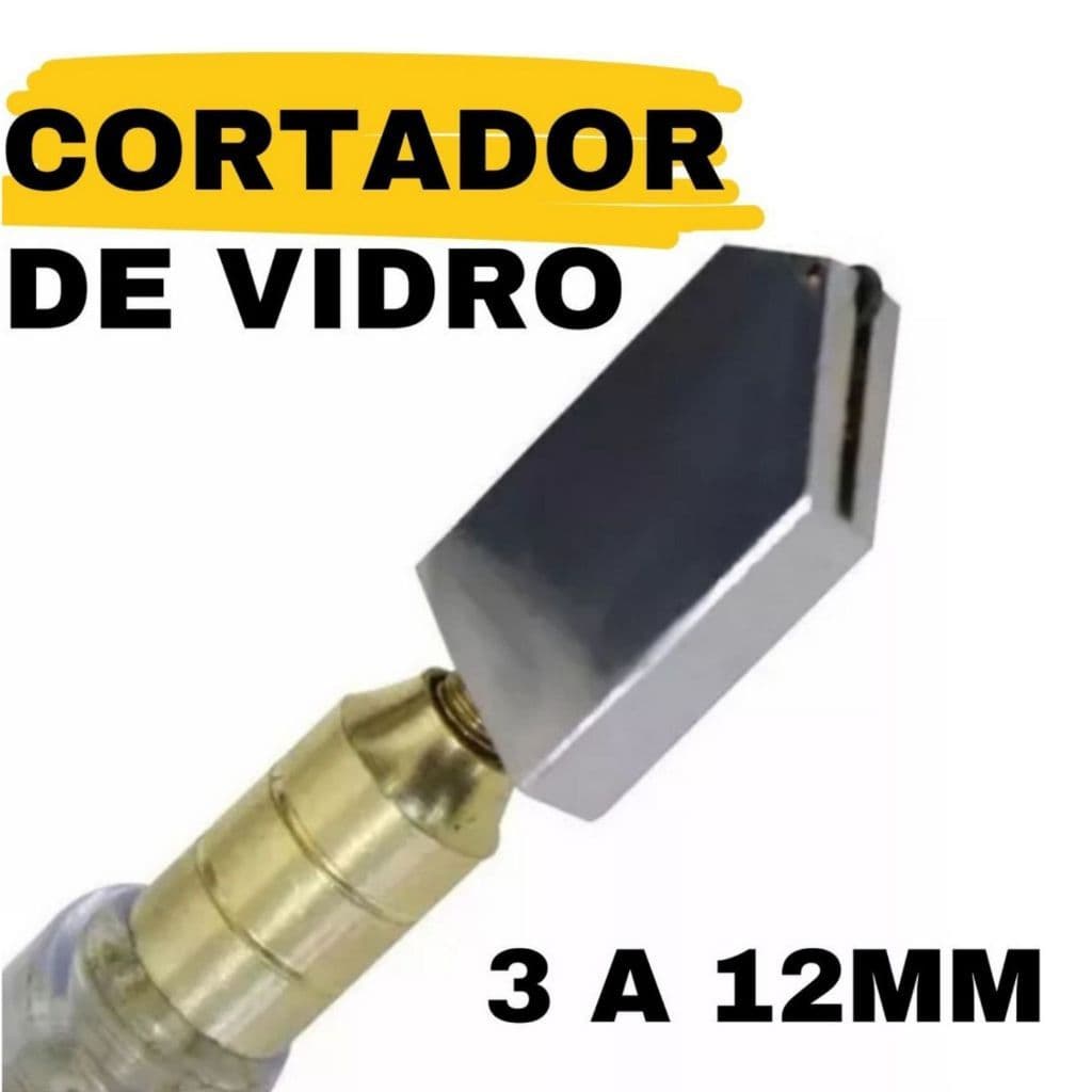 Cortador de Vidro Profissional Videa c/ Reservatório de Óleo - Corte Preciso p/ Espessuras 3-12mm
