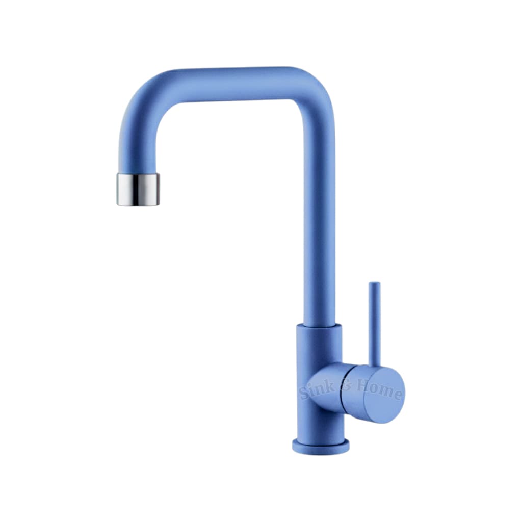 Torneira De Bancada Azul Cuba Pia Metal Cozinha 26cm