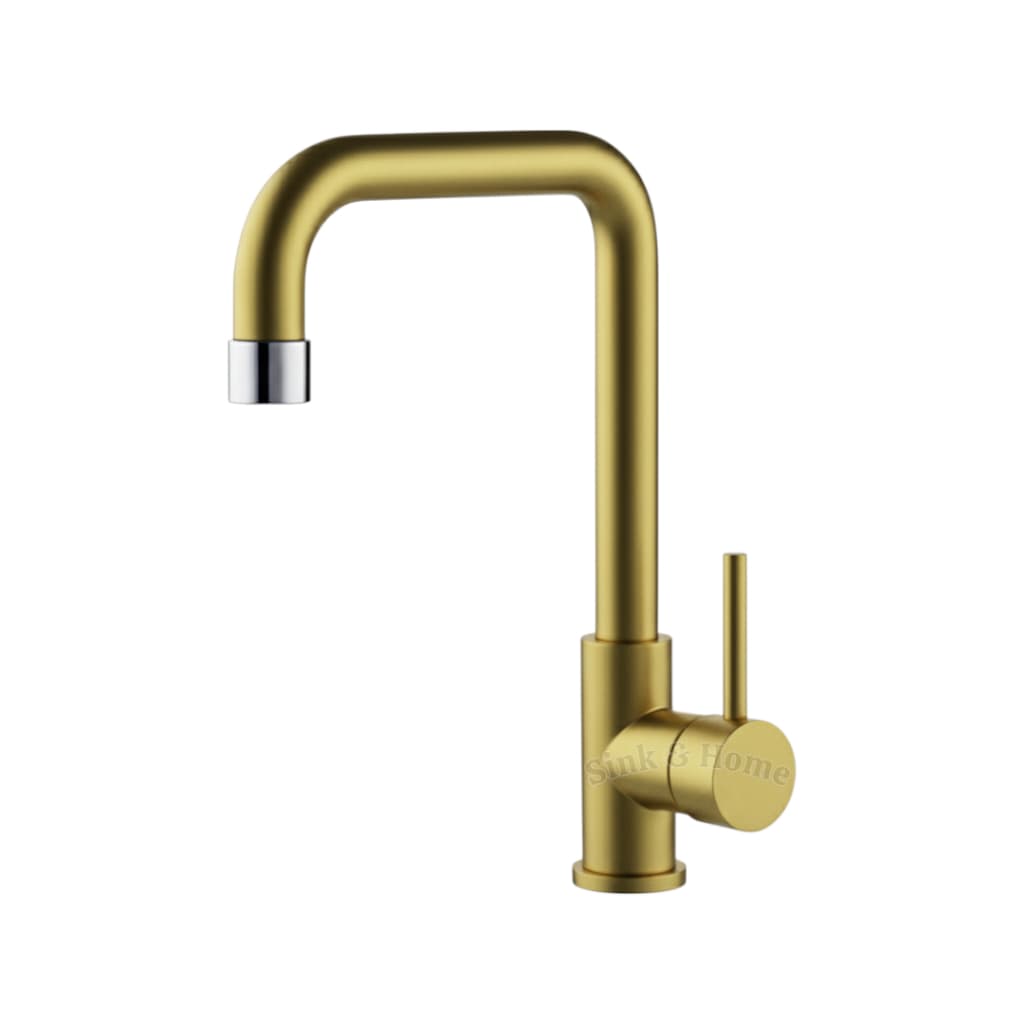 Torneira De Bancada Dourado P/ Cuba Pia Metal Cozinha 26cm