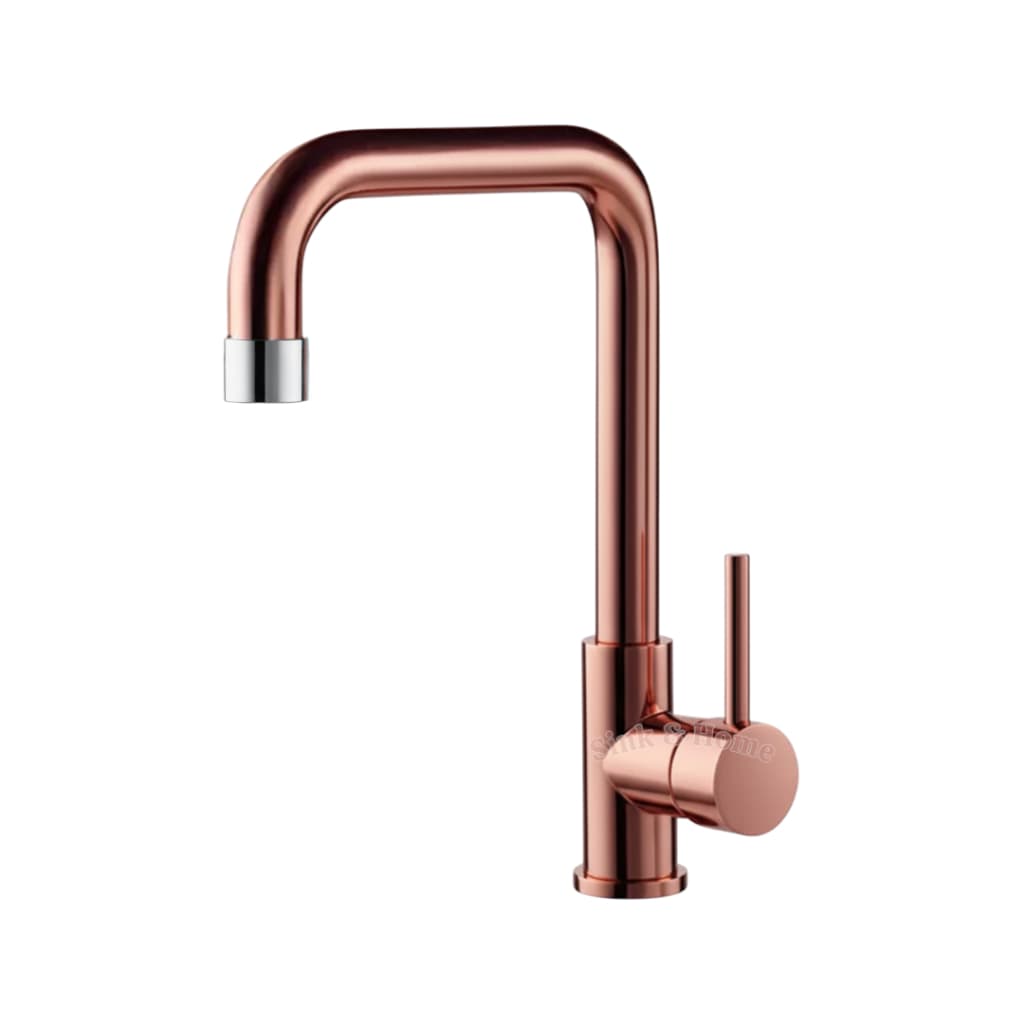 Torneira De Bancada Rose Gold P/ Cuba Pia Metal Cozinha 26 CM