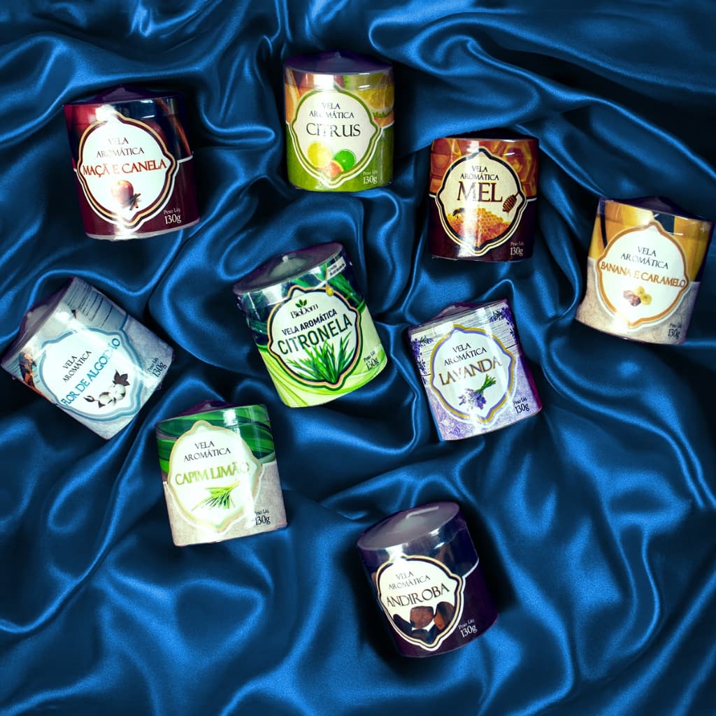 Kit 3 Velas Aromáticas Perfumadas Decorativas 130g