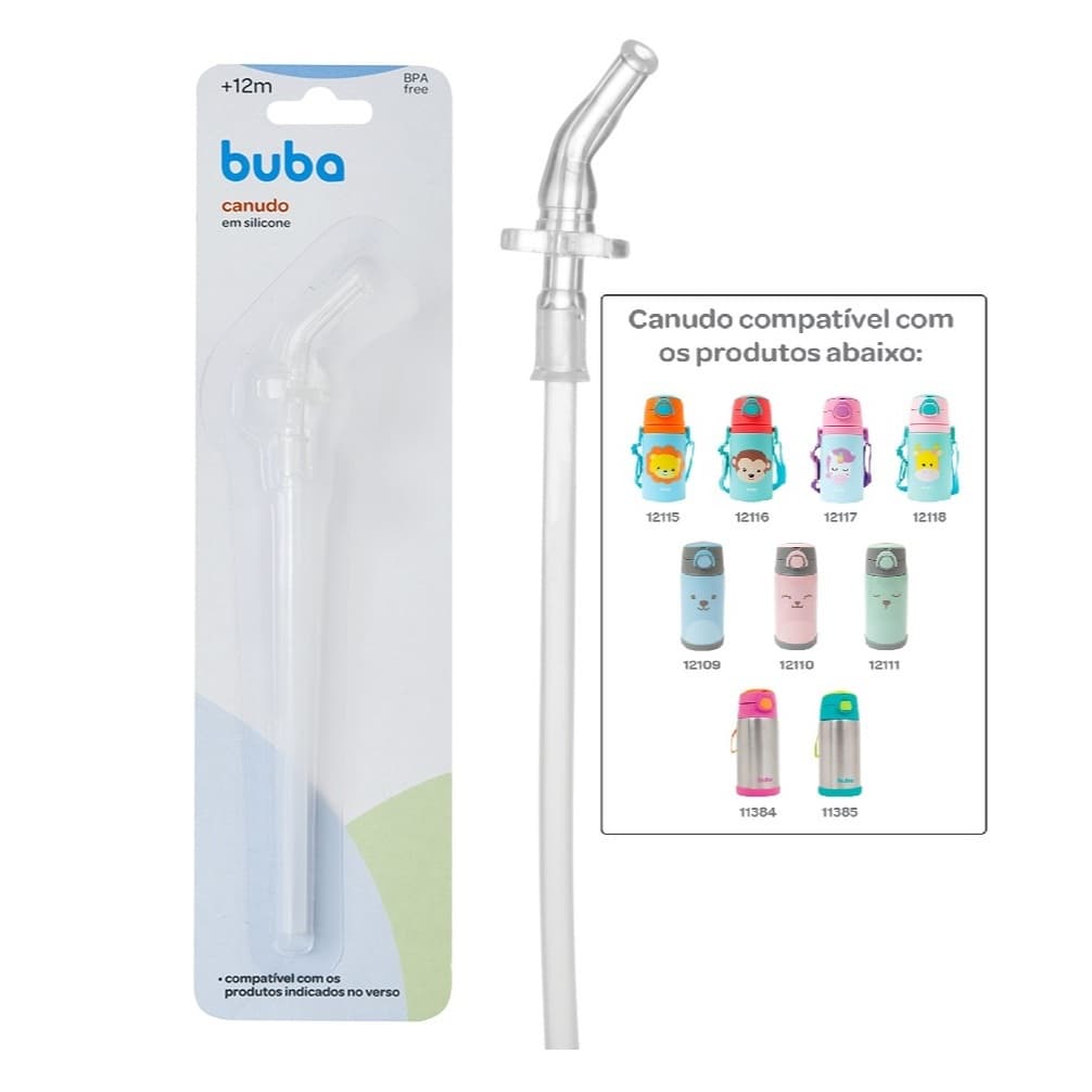Canudo Refil Repositor Buba  em Silicone 12123