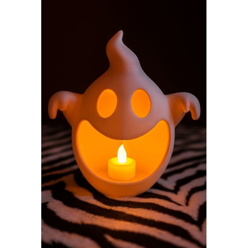 Fantasma Decorativo de Halloween com Luz LED - Design Divertido e Iluminado