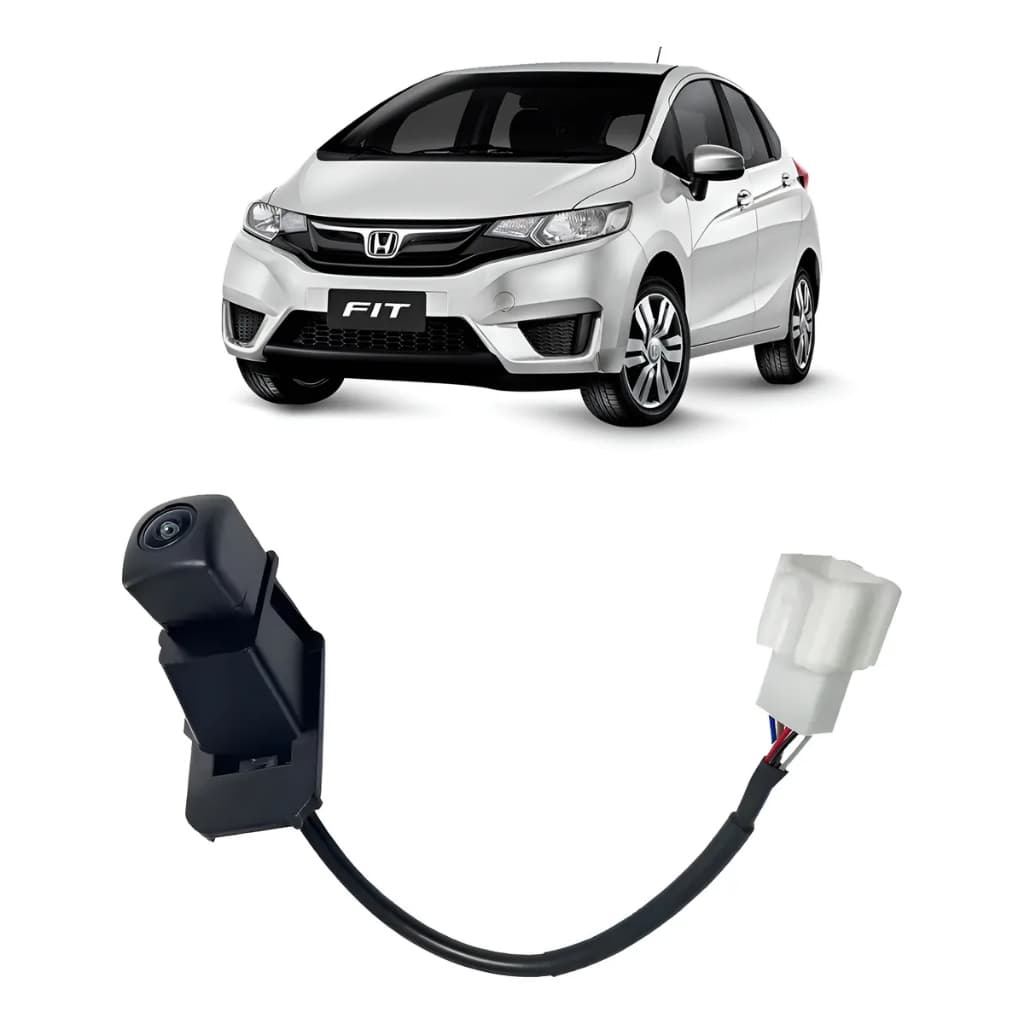 Camera De Ré Honda Fit 2014-2019 Padrão Plug And Play