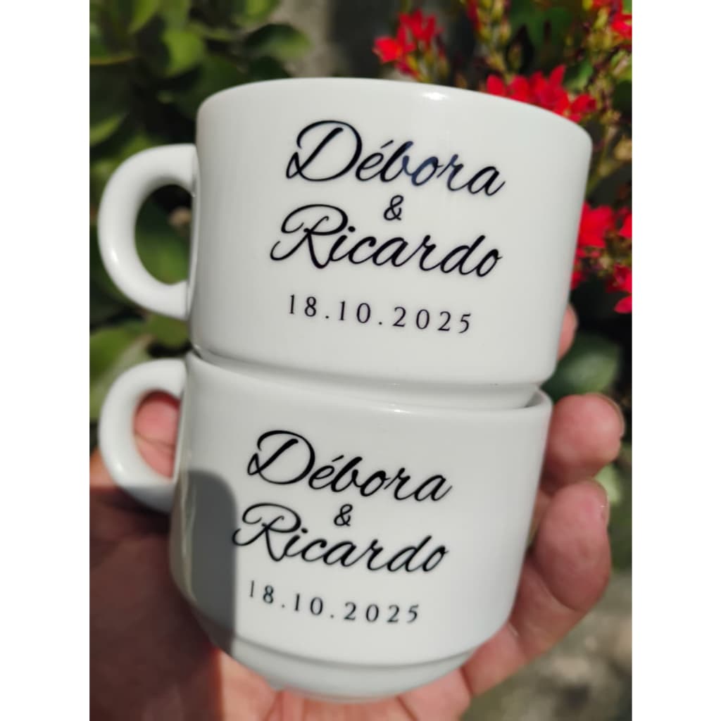 Xícara Personalizada Minimalista Casamento Pai e Mãe dos noivos, NOIVOS,Padrinhos