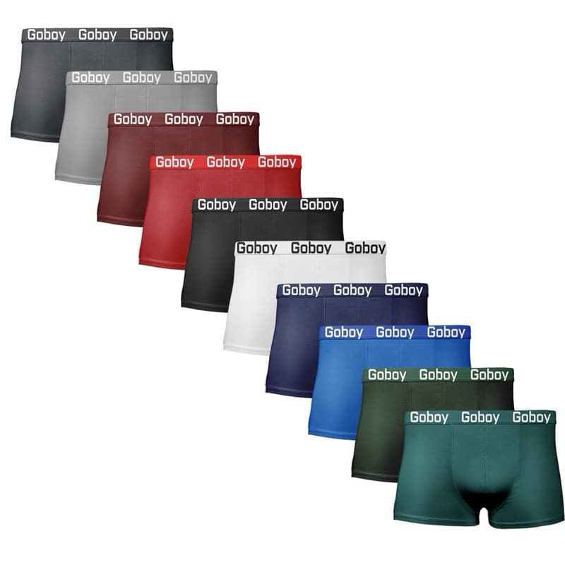 Kit com 12 Cuecas Infantil em Microfibra Lisa Cueca Box Masculino Tecido Premium mais Conforto para as Crianças.