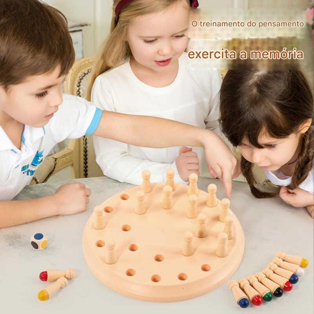 Jogo De Xadrez Memória Educativo Crianças E Idosos